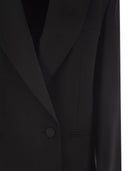 سترة Weekend Max Mara Sava المصنوعة من قماش مزيج الصوف المطاطي كبيرة الحجم