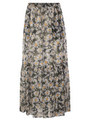 Weekend Max Mara Artello Printed Silk Long Skirt
