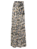 Weekend Max Mara Artello Printed Silk Long Skirt