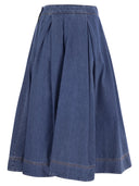 Weekend Max Mara Dry Cotton Denim Skirt