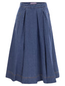 Weekend Max Mara Dry Cotton Denim Skirt