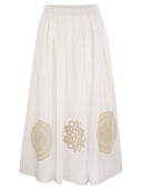 Weekend Max Mara Orme Pleated Cotton Skirt