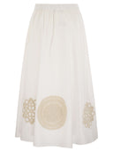 Weekend Max Mara Orme Pleated Cotton Skirt
