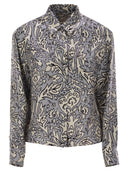 Wochenende Max Mara Enfasi Seiden -Twill -Hemd