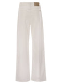 Weekend Max Mara Medina Cotton Drill Whereing szerokie spodnie