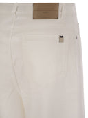 Weekend Max Mara Medina Cotton Drill Whereing szerokie spodnie