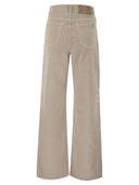 Weekend Max Mara Medina Cotton Drill Whereing szerokie spodnie