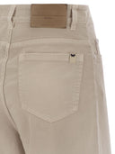 Weekend Max Mara Medina Cotton Drill Whereing szerokie spodnie
