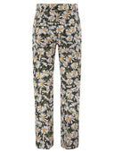 Weekend Max Mara Arten1234 Patterned Cotton Flare Trousers