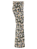 Weekend Max Mara Arten1234 Patterned Cotton Flare Trousers