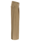Weekend Max Mara Nebbie Wide Cotton Gabardine Trousers