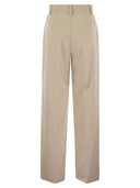 Weekend Max Mara Angola Stretch Wool Wide Trousers