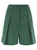 Week-end Max Mara Pandoro Coton Bermuda Shorts avec fléchettes