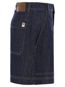 Weekend Max Mara Nabulus katoen en linnen canvas Bermuda shorts