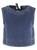 Fin de semana Max Mara Magia Cotton Denim Top