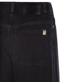 주말 Max Mara Vega Jeans Denim의 넓은 다리