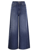 Weekend Max Mara Lisotte breda denim jeans med logotyp
