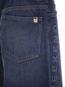 Weekend Max Mara Lisotte breda denim jeans med logotyp