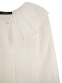 Weekend Max Mara Astro1234 Viscose And Linen Gauze Blouse