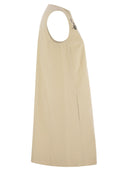Weekend Max Mara Donald Cotton and Line Canvas Sukienka