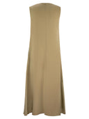 Weekend Max Mara Egoista Viscose And Linen Canvas Flared Dress