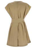 Weekend Max Mara Mitico Short Dress In Cotton Poplin