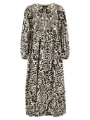 Wochenende Max Mara Anzio gedrucktes Popelkleid