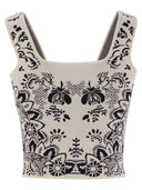 Weekend Max Mara Pilade Viscose Jacquard Crop Top