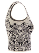 Weekend Max Mara Pilade Viscose Jacquard Crop Top