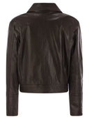 Weekend Max Mara Sub Nappa Leather Double Breasted Jacket