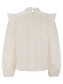 Weekend Max Mara Taddeo Cotton Poplin And Jersey Top