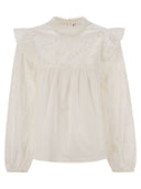 Weekend Max Mara Taddeo Cotton Poplin And Jersey Top