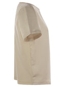 Weekend Max Mara Amburgo Satin And Jersey T Shirt