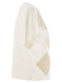 Wochenende Max Mara Lecco T -Shirt in Bio -Baumwolle