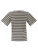 Weekend Max Mara Satrapo Crew Neck T Shirt In Striped Knitwear