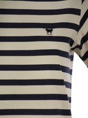 Weekend Max Mara Satrapo Crew Neck T Shirt In Striped Knitwear