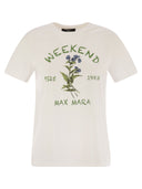 Weekend Max Mara Teiera Cotton T Shirt z nadrukiem