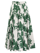 Max Mara Studio Idoneo Pleated Cotton Skirt