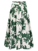 Max Mara Studio Idoneo Pleated Cotton Skirt
