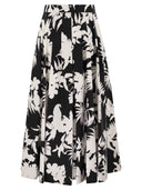 Max Mara Studio Idoneo Pleated Cotton Skirt