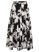 Max Mara Studio Idoneo Pleated Cotton Skirt
