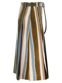Max Mara Studio Bassano gedruckter Popel -Faltenrock gedruckt
