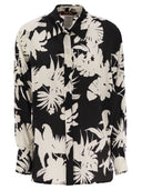Max Mara Studio Arpe Shirt In Patterned Crepe De Chine