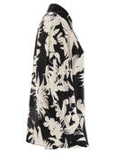Max Mara Studio Arpe Shirt In Patterned Crepe De Chine
