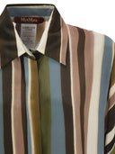 Max Mara Studio Arpe Shirt In Patterned Crepe De Chine
