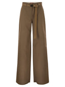 Max Mara Studio Cotton And Linen Trousers Murge