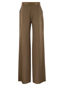 Max Mara Studio Cotton And Linen Trousers Murge