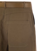 Max Mara Studio Cotton And Linen Trousers Murge