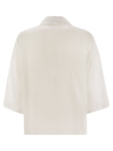 Max Mara Studio Legno Boxy Shirt In Ramie Canvas