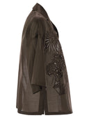 Max Mara Studio Legno Boxy Shirt en Ramie Canvas